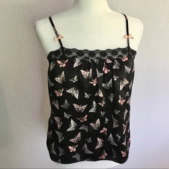 2-Piece Shortie Pajama Set, Pink/Black, Apt. 9 size M - Picture 3 of 9